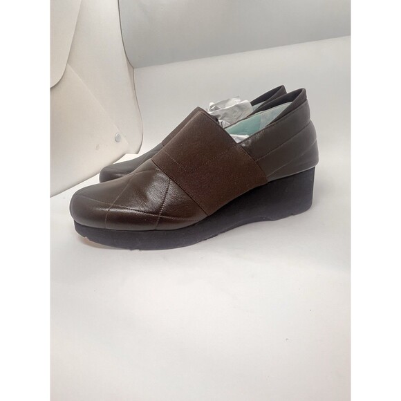 Thierry Rabiton Leasuure Women’s Mid Wedge Slip On Brown Leather 37 Comfort - Picture 7 of 16